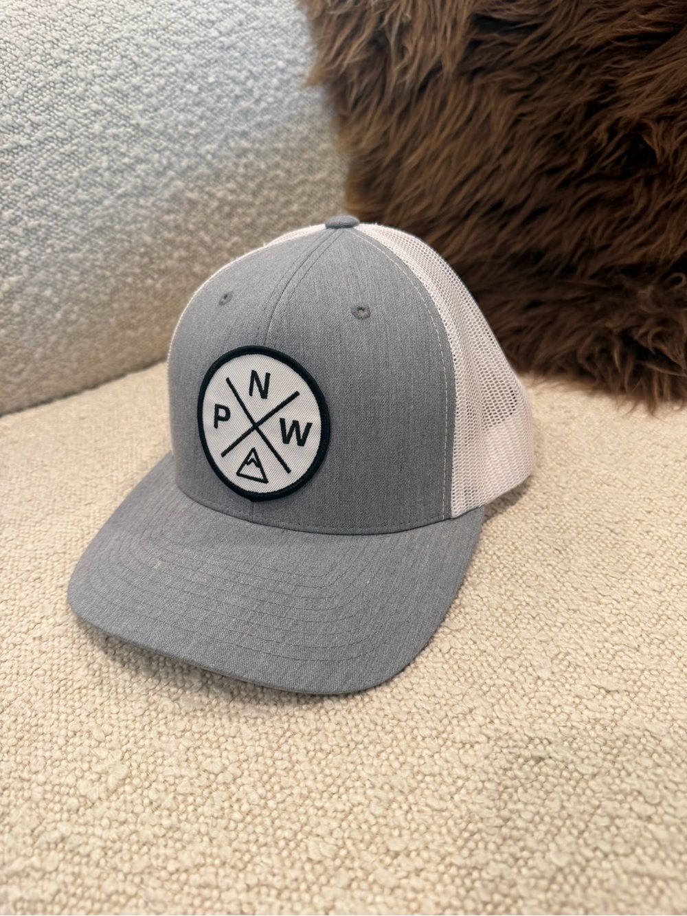 Grey and White Trucker Hat